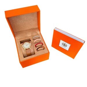 Tory Burch Elegant Gold Women's Watch with Interchangeable Bands